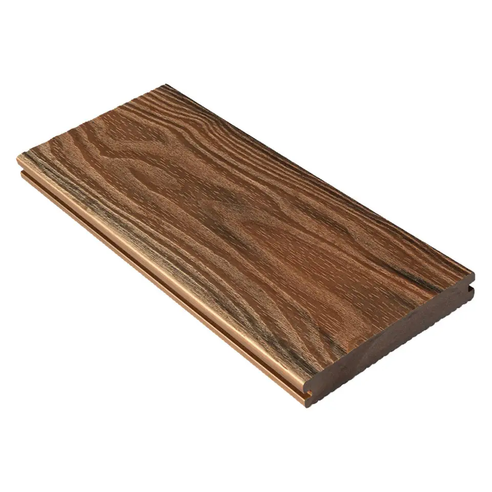 Garden waterproof  New technology WPC 3D embossed composite decking Plastic wood flooring