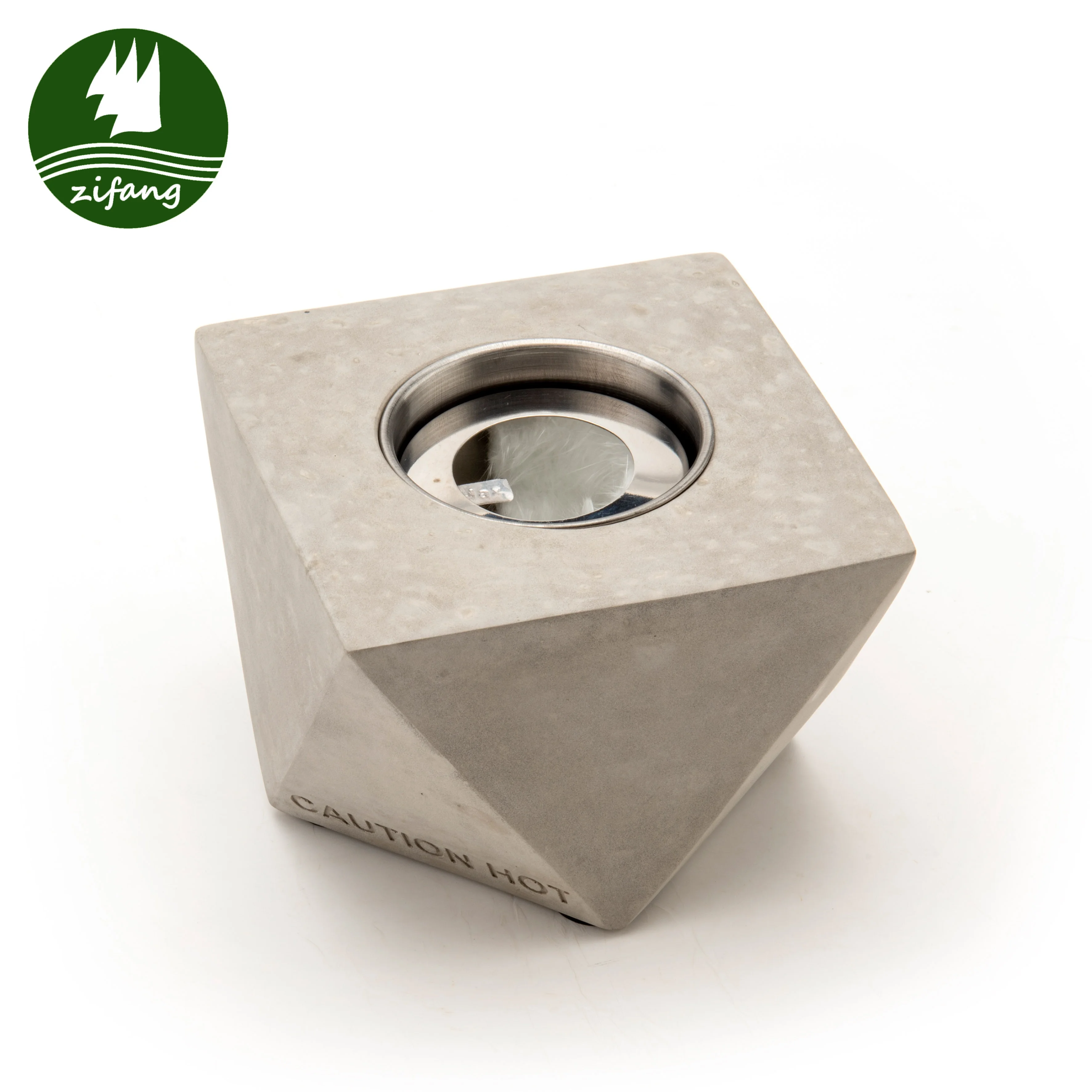 Wholesale Square Design Indoor Outdoor Concrete Mini Desktop Tabletop Table Top Portable Bioethanol Firepit Fire Pit Bowl