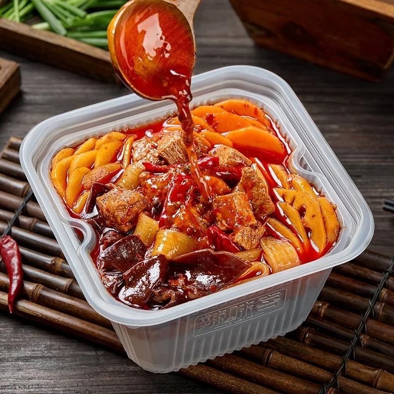 Laweike Spicy Beef Self Heating Hot Pot with Vegetable Chinese Noodles 420g Convenient Fast Meal