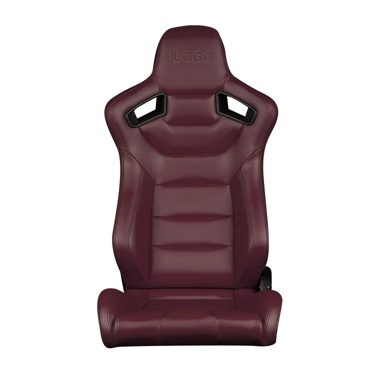 
luxury leather reclining cushion bucket sport racing car seat 
