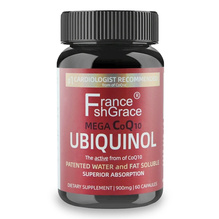 60 капсул MEGA CoQ10 ubiquinol запатентованный водорастворимый и жирорастворимый превосходное поглощение пищевой добавки Q10 softgel