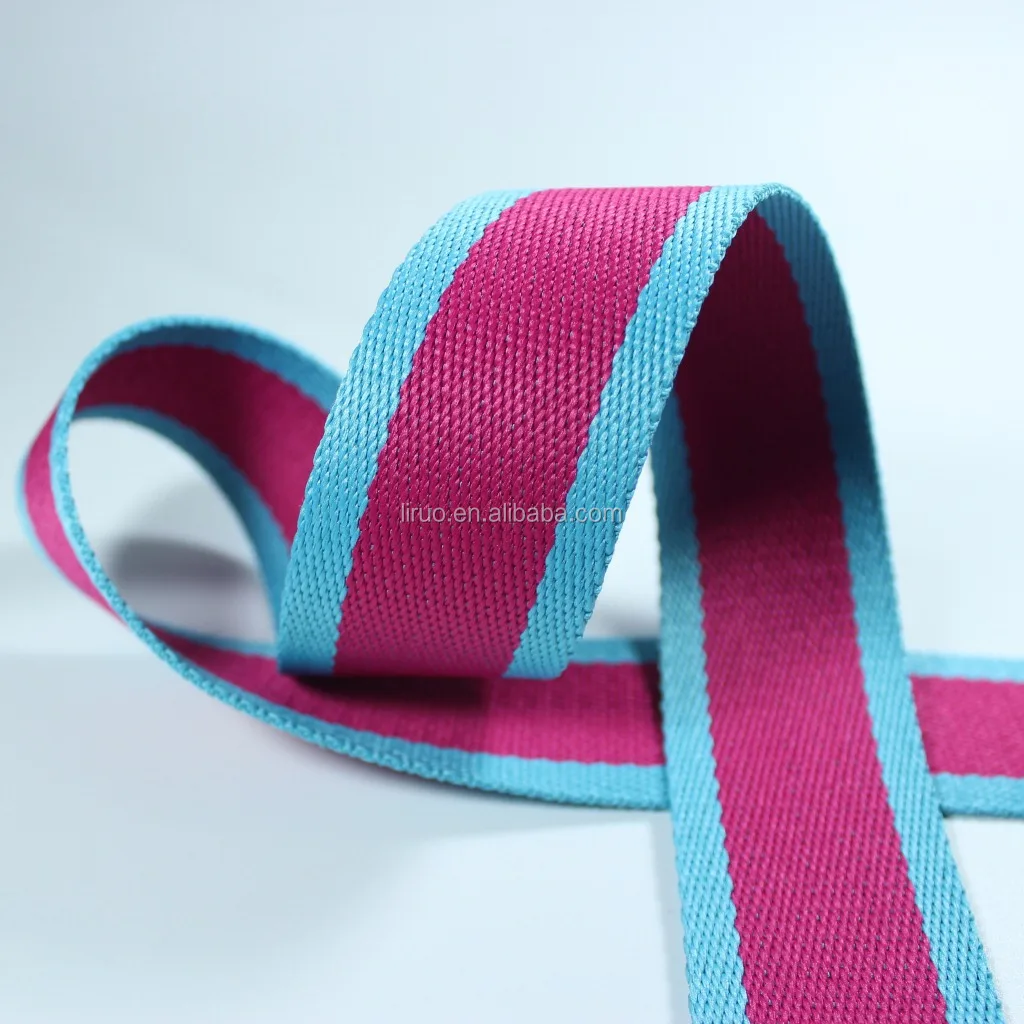 Factory Directly Woven Striped Cotton Webbing for Belt