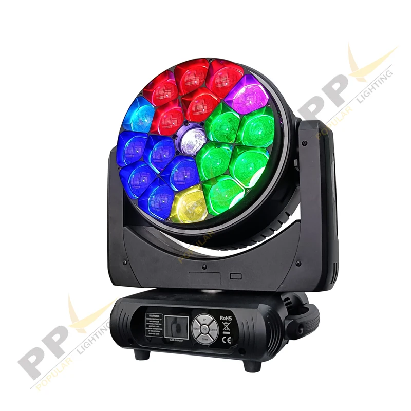 PPL Professional stage moving head pixel led 19pcs 40W Bee EYE LED Zoom Wash Light