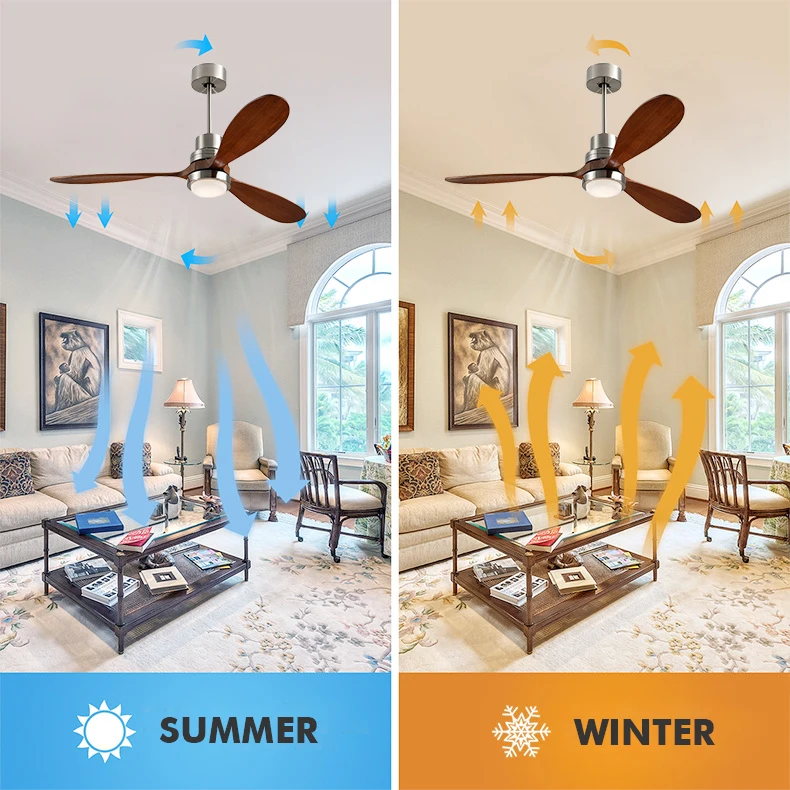 Wholesale 110V 220V  modern designer wooden blades ventiladores de techo ceiling fan specification ceiling fan with led light