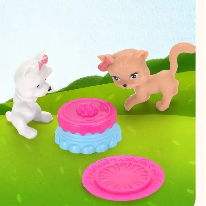 Cute And Fun Baby Delivery Dining Car Doll ,11.5 Inch Multi Jointed Doll With Bike