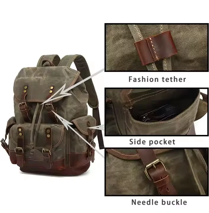 Outdoor Hiking Bag Travel Backpack Large Capacity Hiking Camping Backpack Waterproof Oem Unisex Oxford Solid Softback