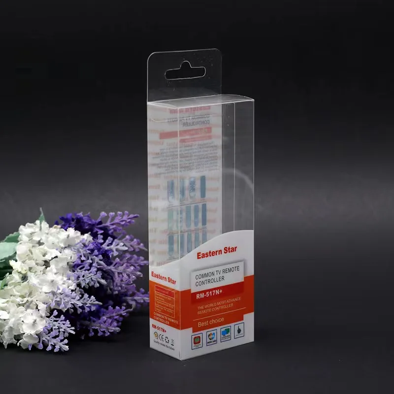 CUSTOMIZED CLEAR PVC PET  REMOTE CONTROL PACKAGING BOX LONG PLASTIC ELECTRONIC BOX DIRECT FACTORY