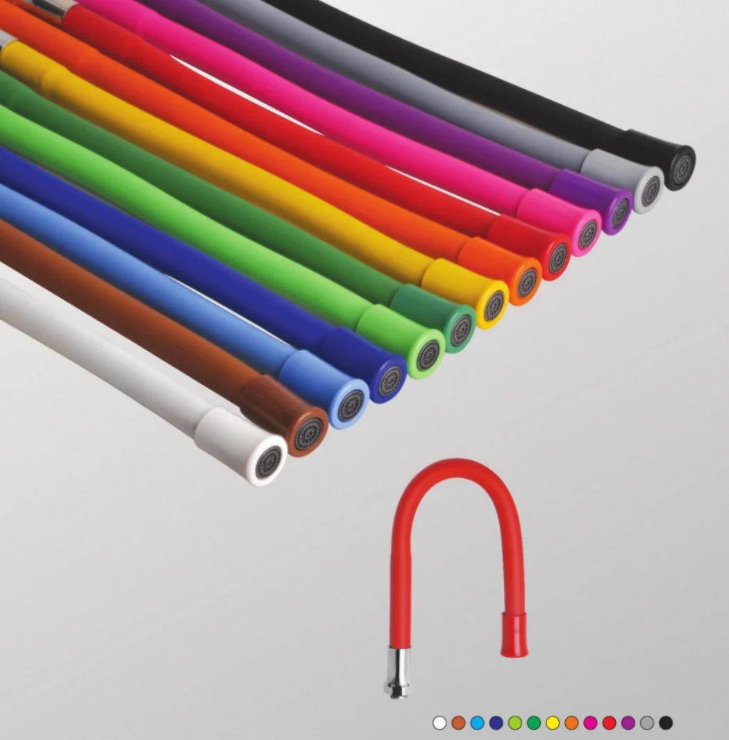 Hot sale ABS plastic Chrome Factory New Design Silicon Flexible Hose Kitchen Sink Faucet Flexible Pipe Hose