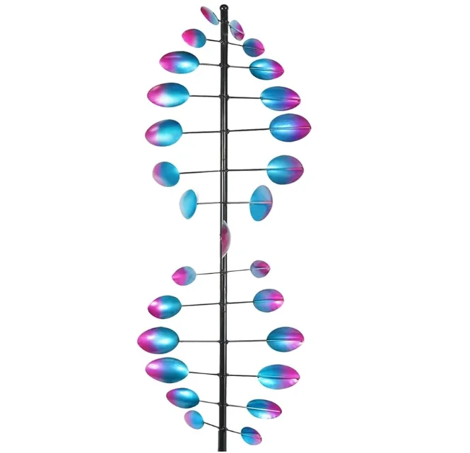 Металлическая двойная вращающаяся ветряная мельница дворик патио газон садовый декор ветровой Спиннер