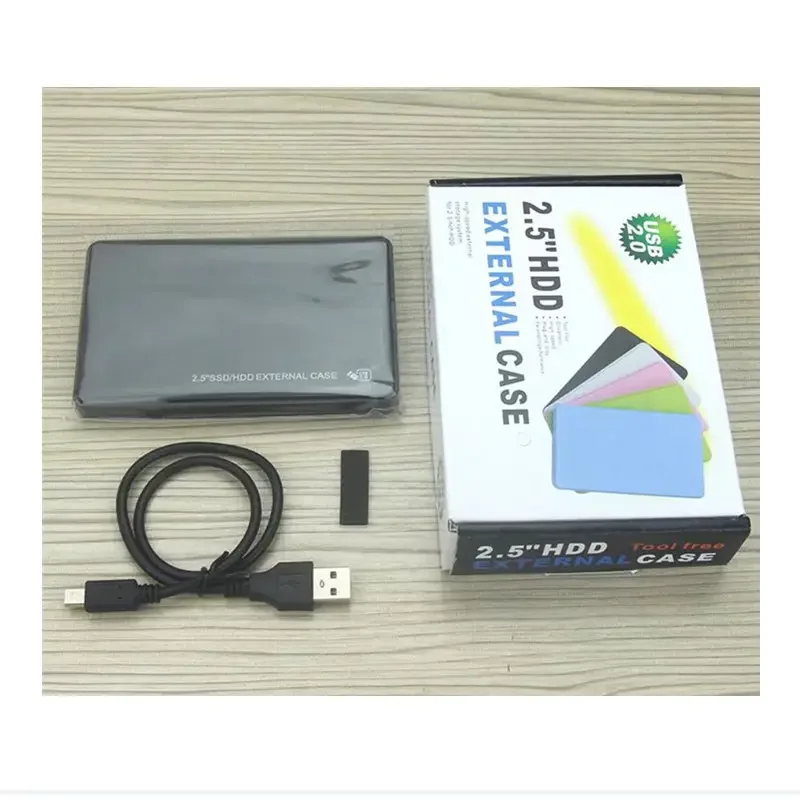 Plastic External Hard Drive Enclosure Case SATA to USB 3.0 HDD 2.5 inch case box
