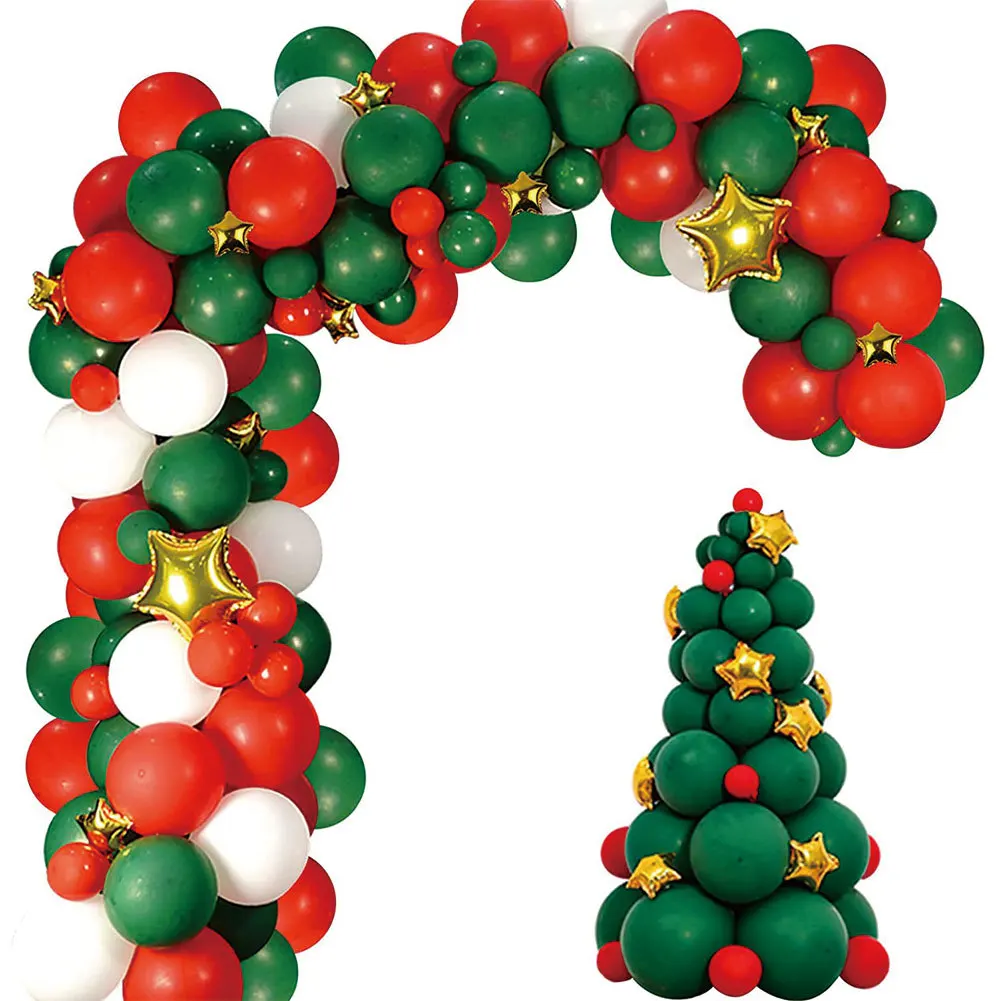 Christmas Balloons Party Home Party Decoration Sets Party Supplies Green Red Christmas Balloons