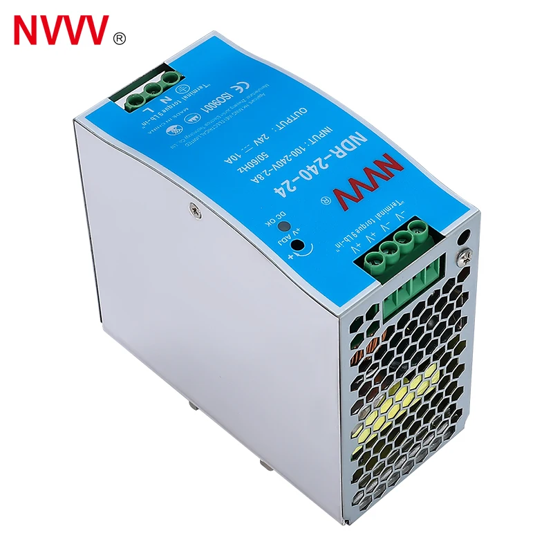 Nvvv NDR-240-24 240W 24V 10A импульсивный источник питания постоянного тока переменного dc промышленная din-рейку импульсный