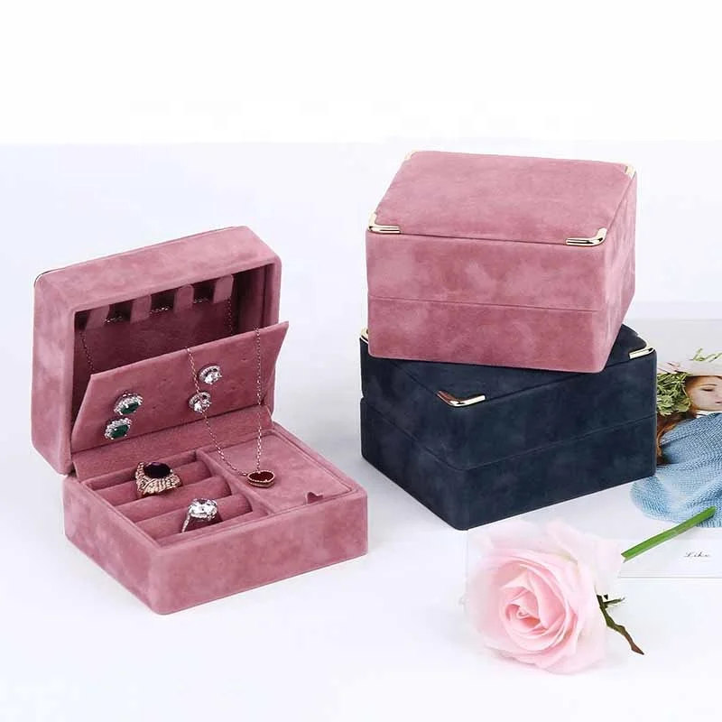 Exquisite jewelry  business travel jewelry portable flannel jewelry case