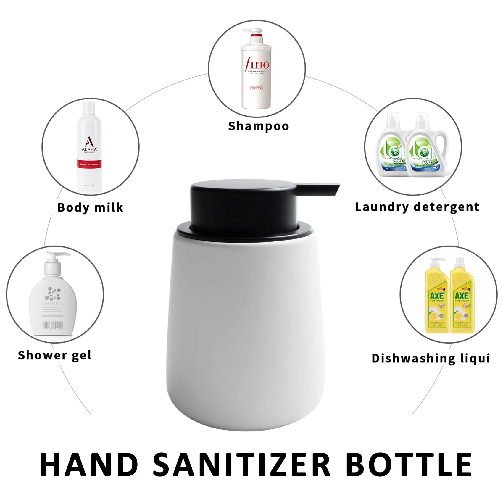 Empty 40mm 43 28 400 Frosted Black Brown Rose Gold Amber Ceramic Glass Plastic Foaming Hand Soap Dispenser Pump Bottle Packaging