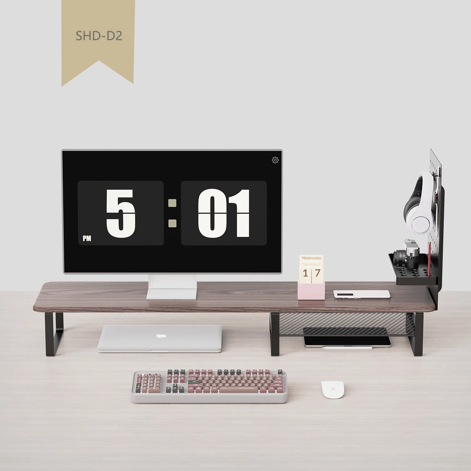 Good selling pegboard organizer monitor stand for gaming desk With vertical laptop stand