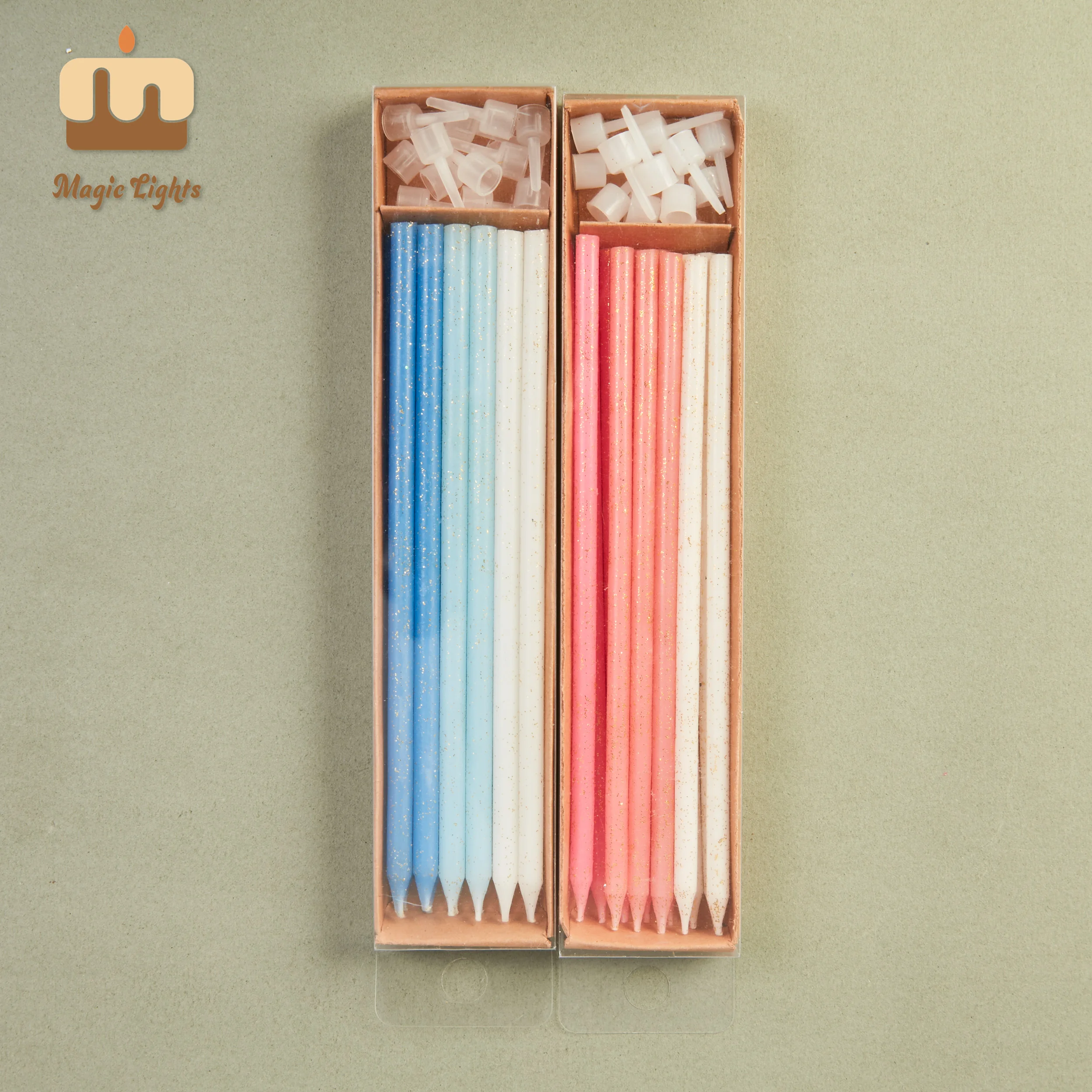 Free Sample Policy Multicolor Dipped Glitter Candles For Cake