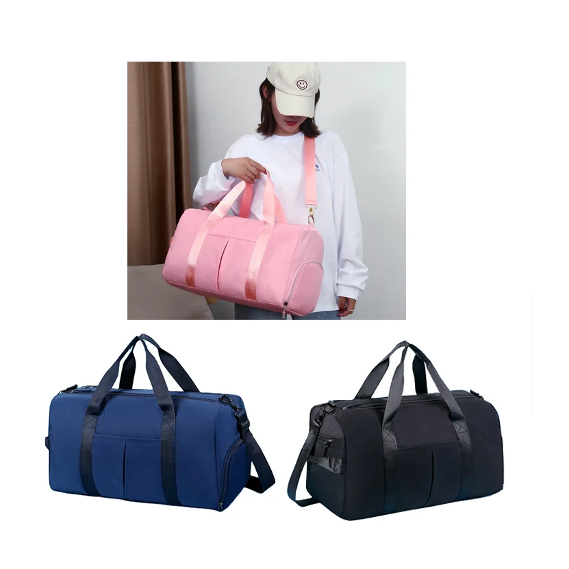 Factory wholesale Eco friendly customized logo portable waterproof Travel bag Fitness folding duffel bag