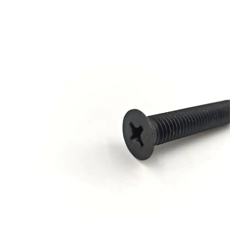 Black Steel Flat Countersunk Head Cross Recessed Screw Bolt Black steel flat countersunk head cross recessed screws