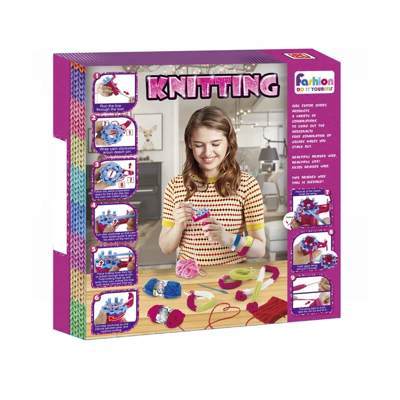 Needles Knitting Machines with Row Counter, Smart Knitting Round Loom for Adults/Kids, Knitting Board Rotating Hand Knitting Mac