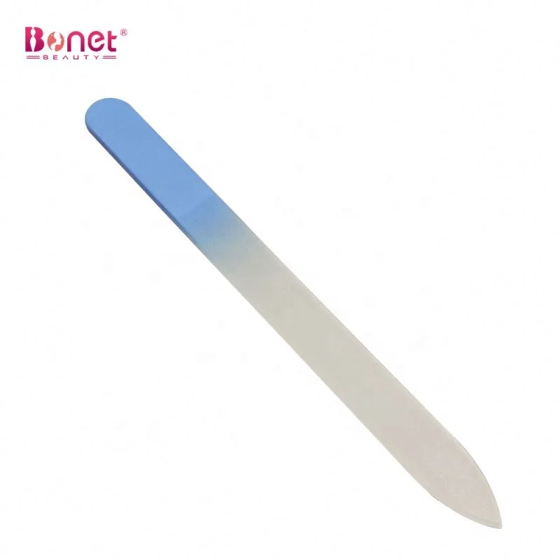 Customized Double-Sided Crystal Glass Nail Buffer Salon Manicure Tool Set with Polish Usage Logo Printing for Nail Care