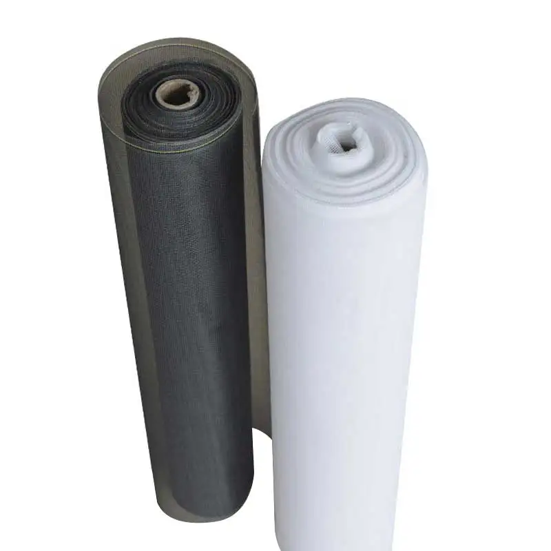 18x16mesh18x18mesh Fire Resistant PVC Plastic Coated Black Grey White Brown Fiberglass Window Screen Mesh