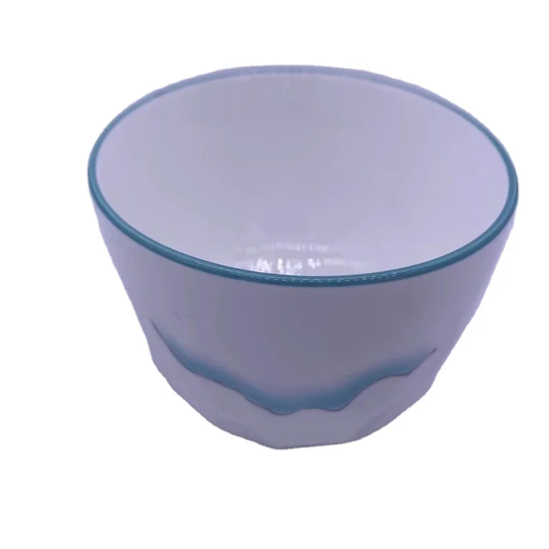 
White ceramic round ceramic white porcelain bowls household dinner serving salad custard soups rice bowl 