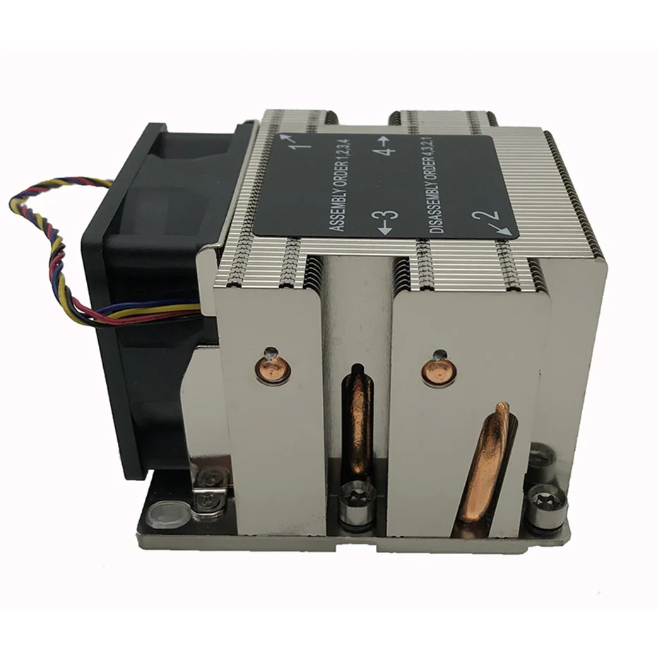 COOLSERVER S82 4 Heat Pipe Copper 2U Server CPU Cooler For Intel LGA 3647 Industrial Workstation Computer Active Cooling
