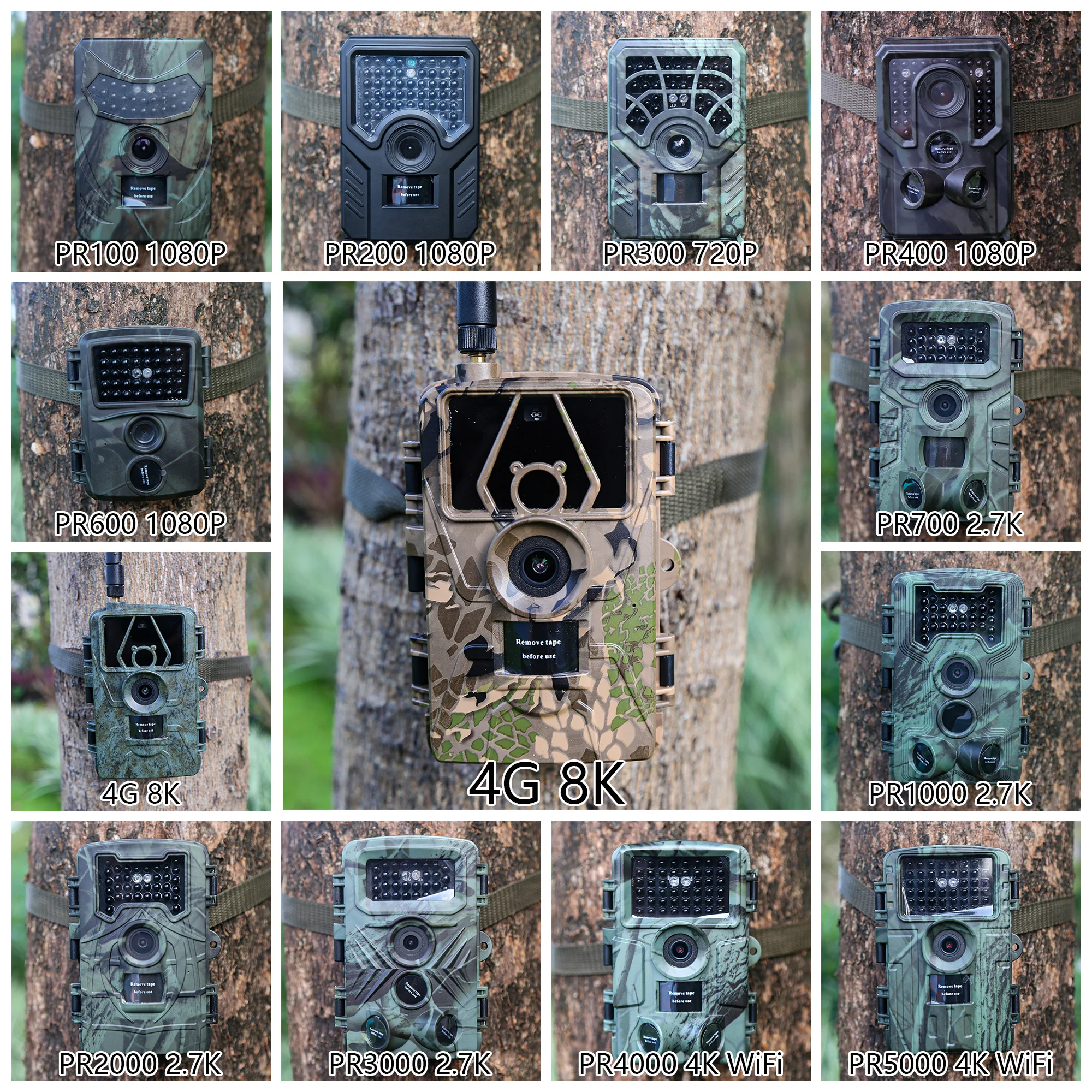 4K wifi hunting trail camera trap wildlife night vision game camera bluetooth app waterproof infrared PR4000 OEM/ODM factory