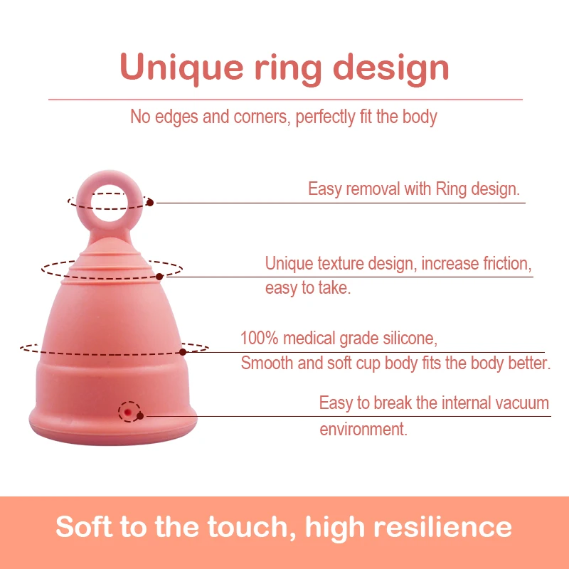 Wholesale Price Medical Silicone Menstruation Products Soft Silicone Period Cups