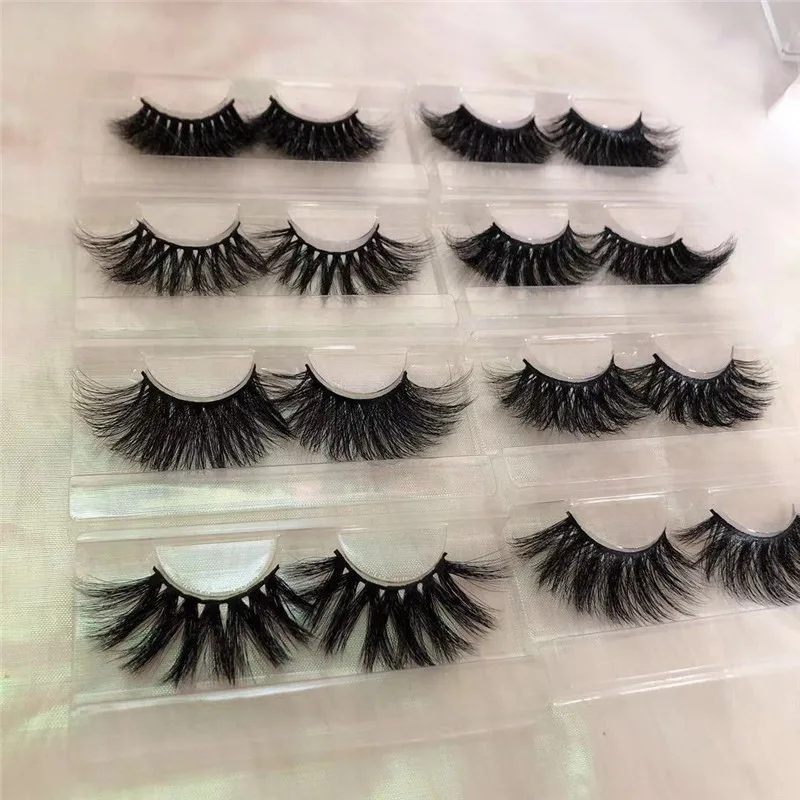 
2020 new arrivals Full Strip Lashes long dramatic 3d Mink Eyelashes Private Label 25mm eyelashes 