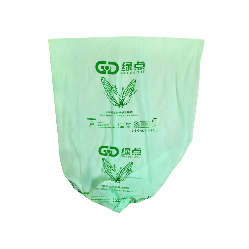 Custom Food Scrap Small Biodegradable Cornstarch Drawstring Bag Waste Trash Compostable Bag For Kitchen Compost Countertop Bin