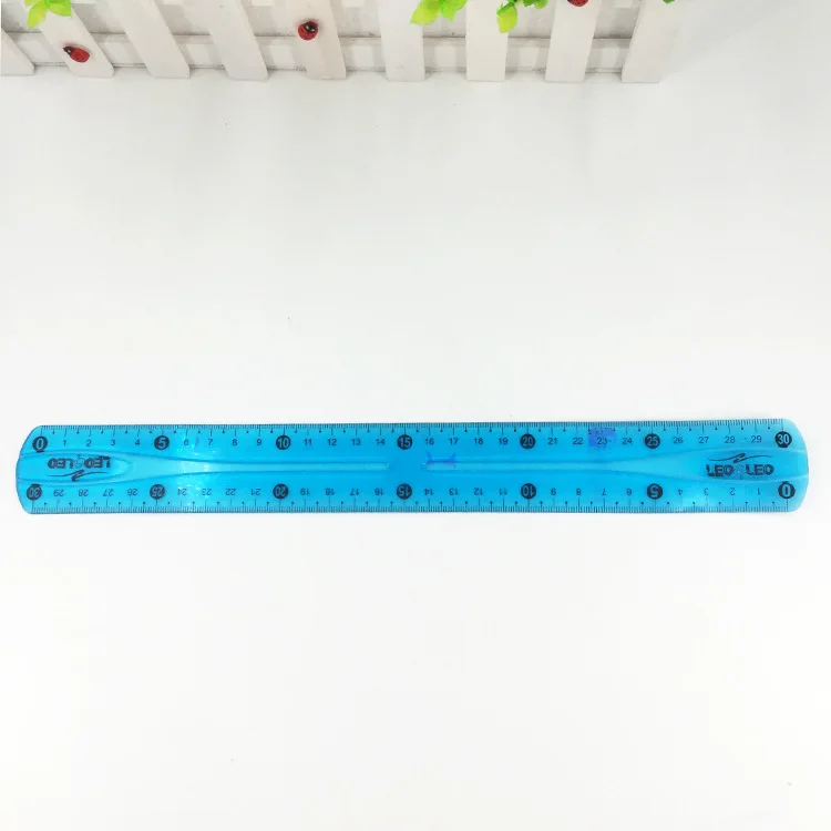 30cm color transparent flexible ruler for student office stationery