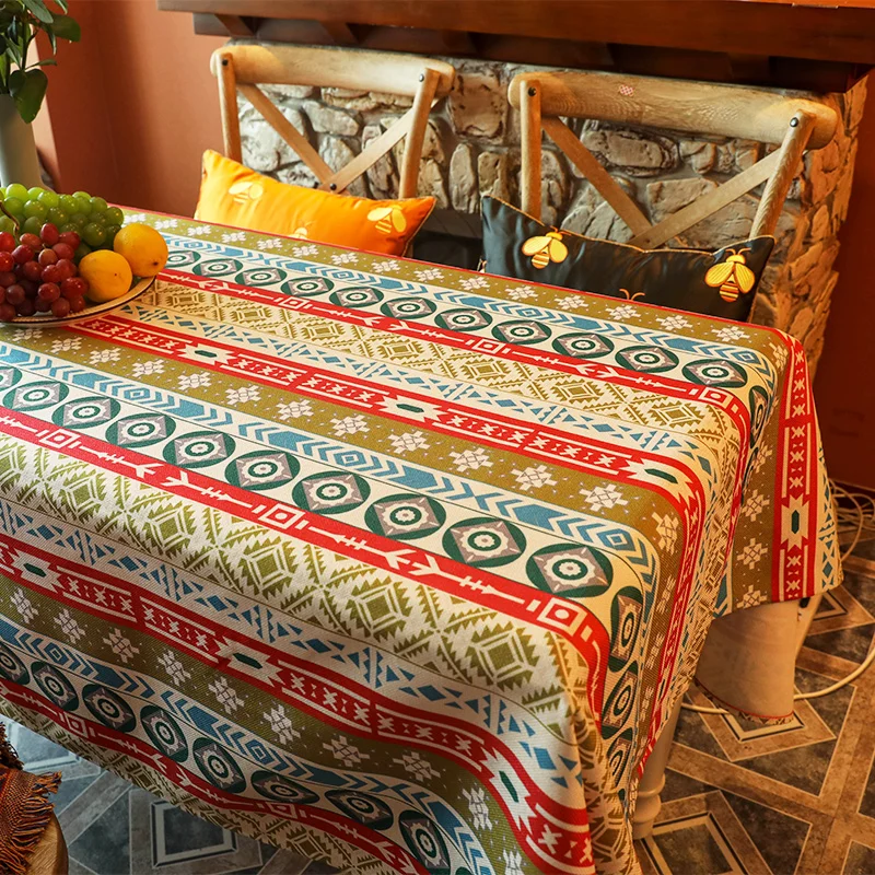 Новое поступление полосатая богемная скатерть с геометрическим принтом скатерть для пикника уличный коврик из искусственного хлопка