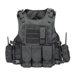 High Quality  Adjustable Backpack Vest With Magazine Medical Pouch Interphone Louch Waist Belt