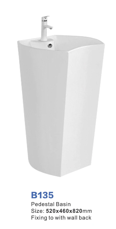 Популярный дизайн высококачественная керамическая раковина для ванной комнаты стойка раковины на