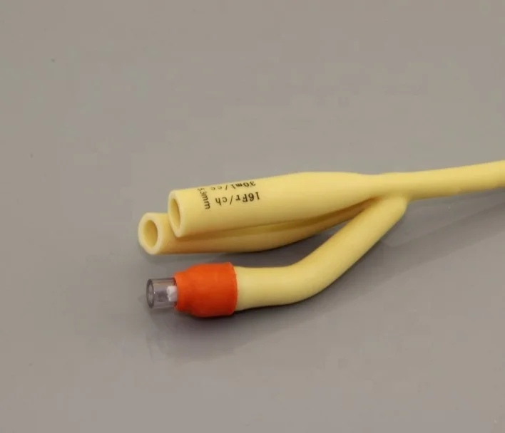 Латексный катетер Folley 3-сторонний пластиковый клапан