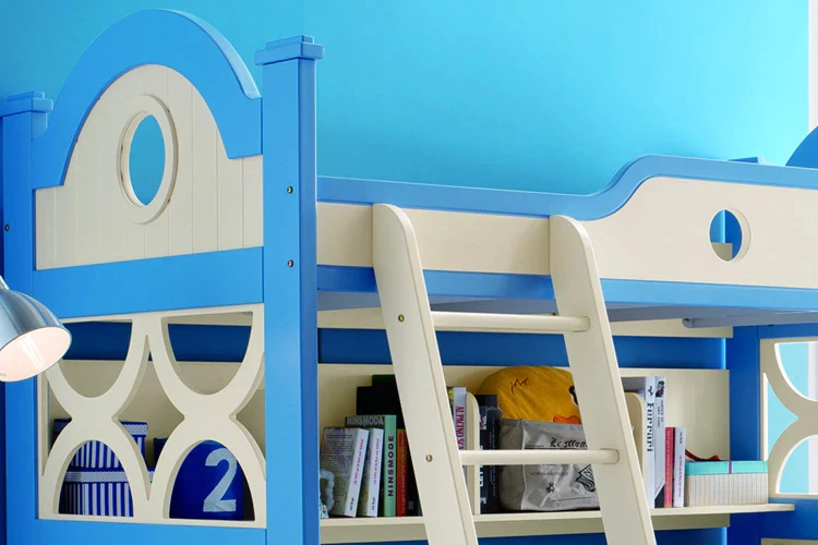 Модная мебель деревянная детская двухъярусная кровать для дома