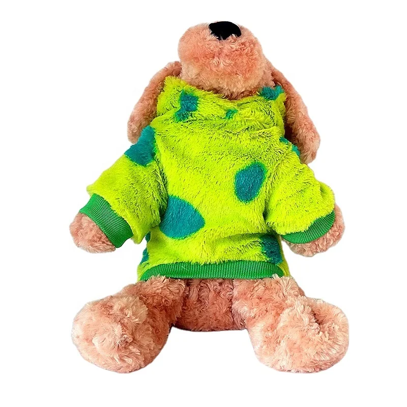 
Fancy cute green dot small dog designer cloths clothes pet winter warm pet hoodies 