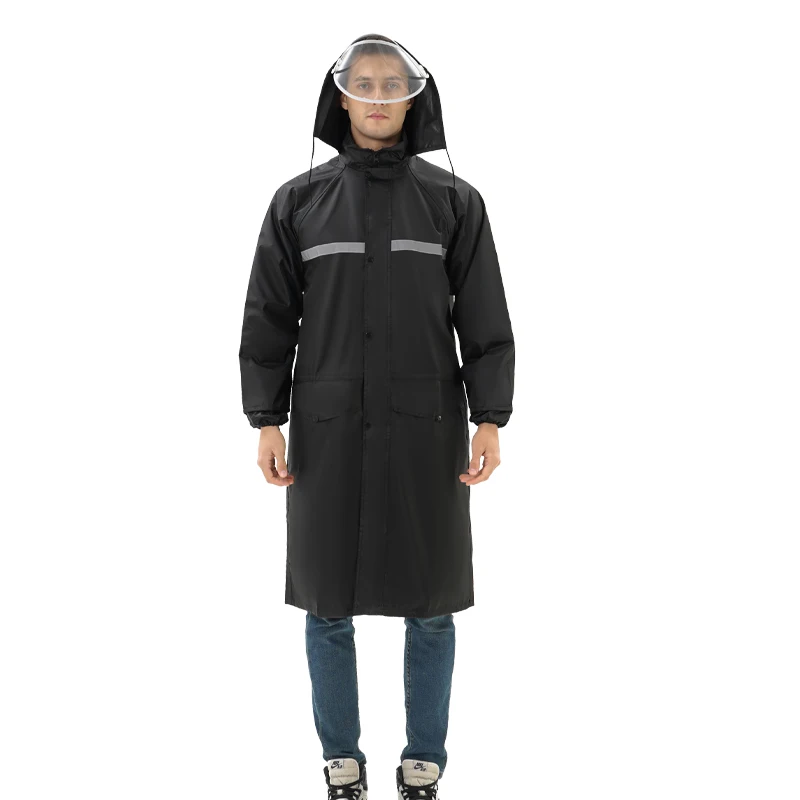 High Quality PVC Oxford Cloth Outdoor Raincoat Hooded Thick Poncho for Motorcycle Riding Hot Sale for Adults Travel