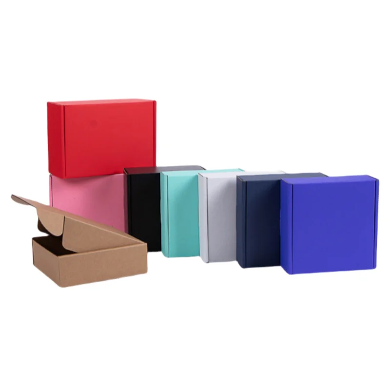 Customizable Logo Corrugated Express Shipping Box Recyclable Food Gift Postal Box with Gold Foil & Embossing Rigid Boxes