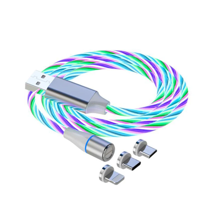 WIK- 3A high current Led Pop Glowing Magnetic Rapid Charging Cable with USB Data