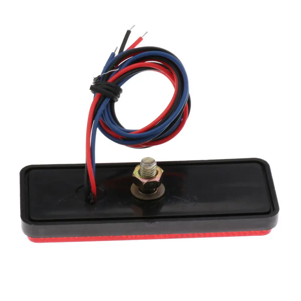 12V Universal Motorbike Motorcycle Side/tail Fog Reflectors LED Tail Brake Stop Light