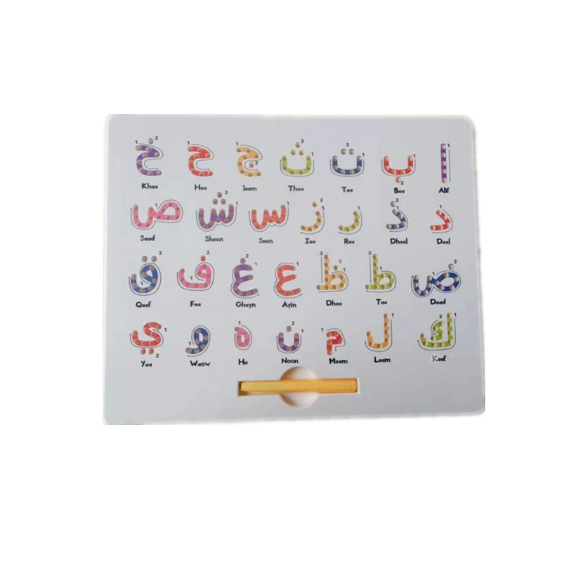Colorful  Arabic Alphabet Letter Number Tracing Board Educational Learning ABC Preschool Gift