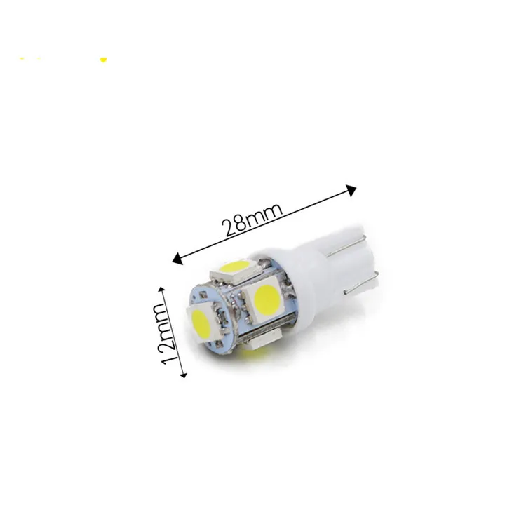 T10 5050 5 smd led bulb T10 194 168 5smd led bulb  white red yellow T10 LED interior light w5w