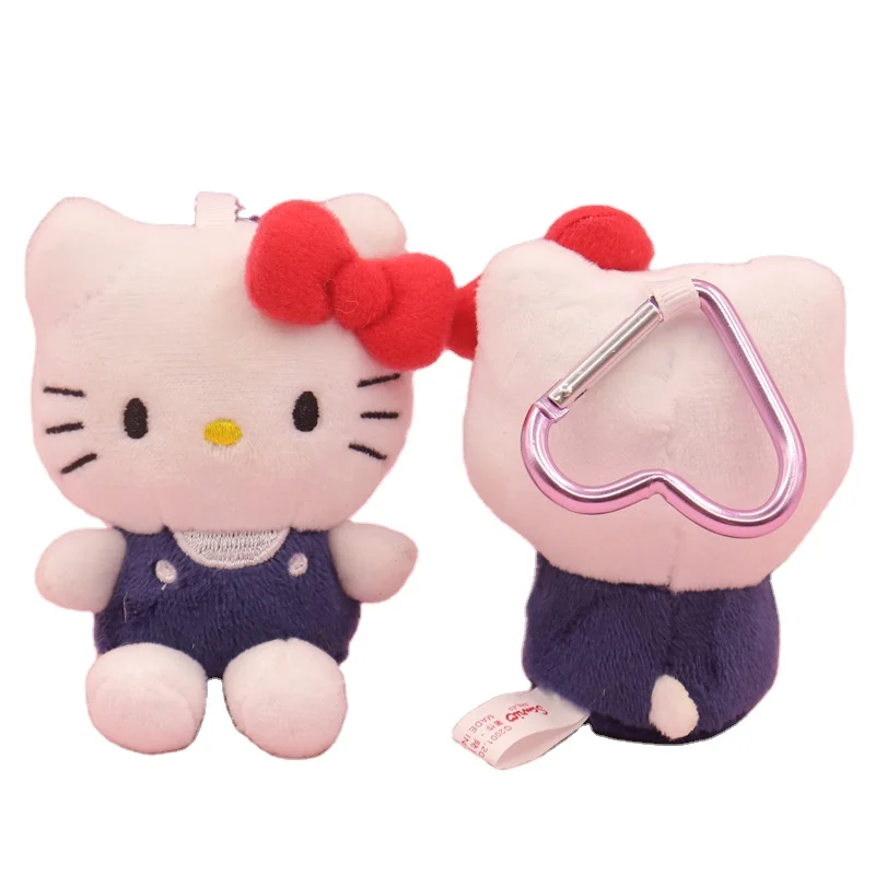 New kawaii 10cm Hello Kt Plush Keychains Classic Kitty Designs Soft Plushie Cartoon keychain toys for girls