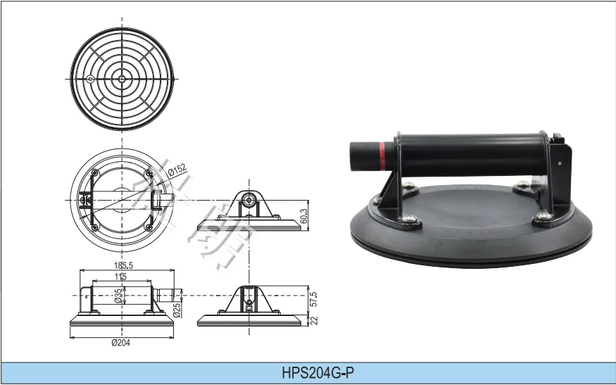Small hand vacuum suction cups for glass