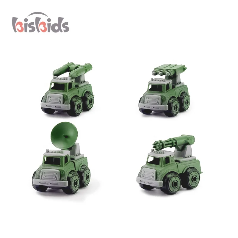 Education military combat artillery self-assembly vehicle assembled car plastic diy toys with tools