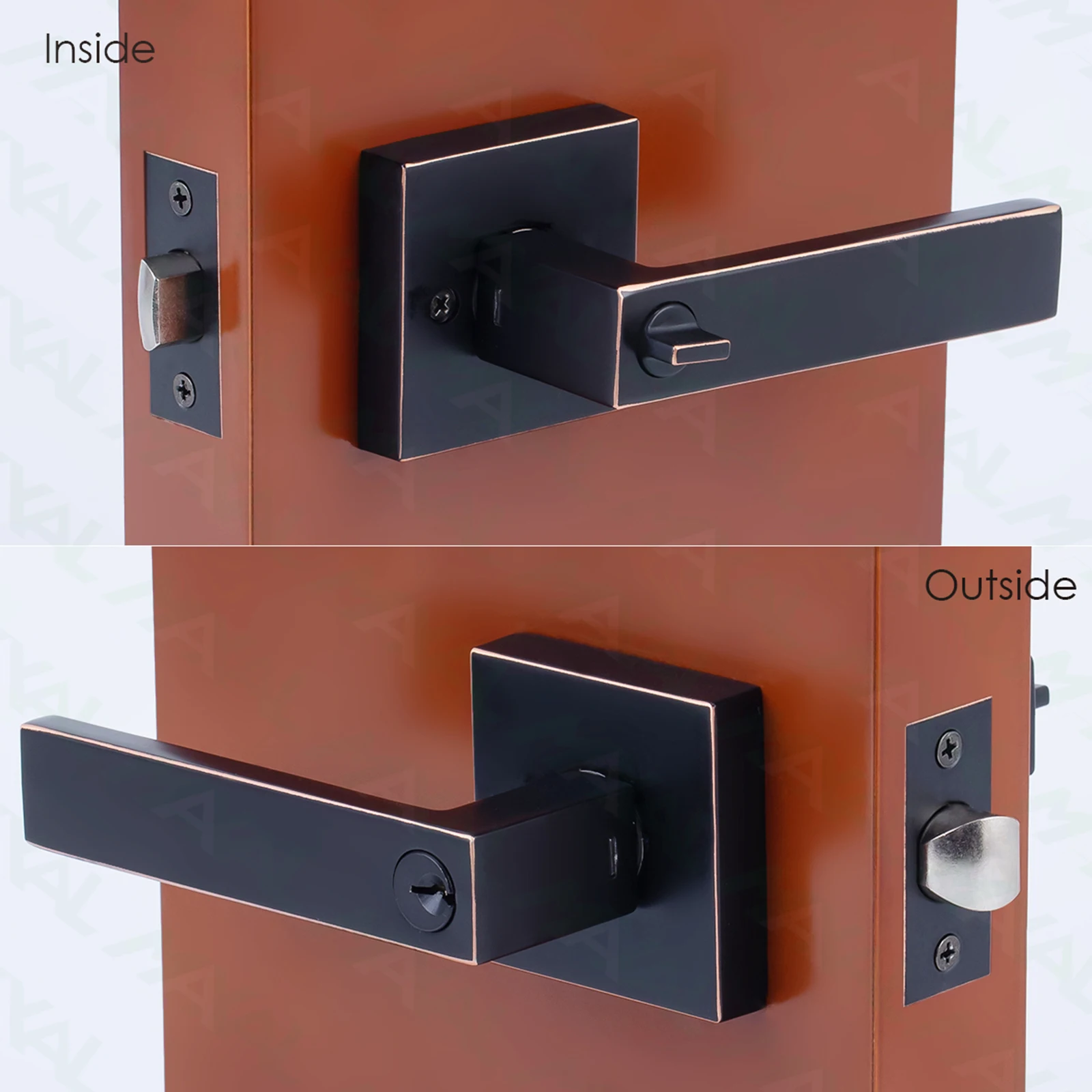 tubular latch black square lever lever door knobs for interior door lock door lever bathroom black