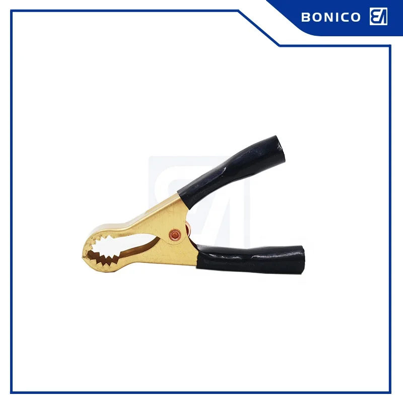 Зажим с латунным покрытием и изолятором зубьев, 50 А, 80 мм