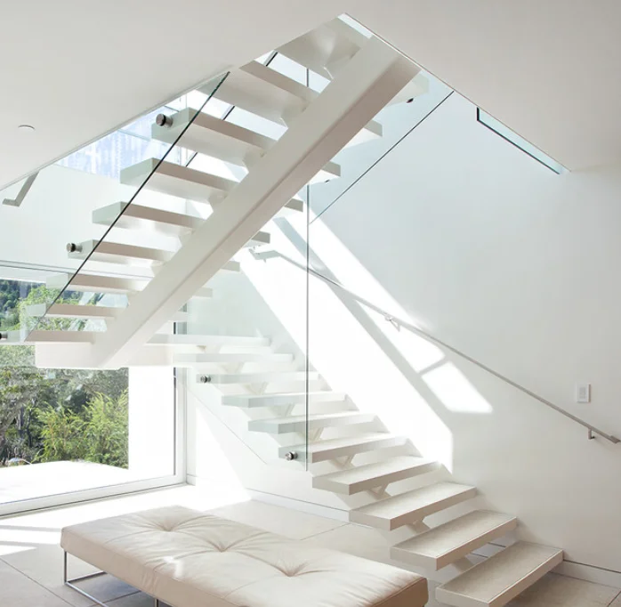 Prima наружная изогнутая Кованая Железная лестница/Внутренняя деревянная лестница